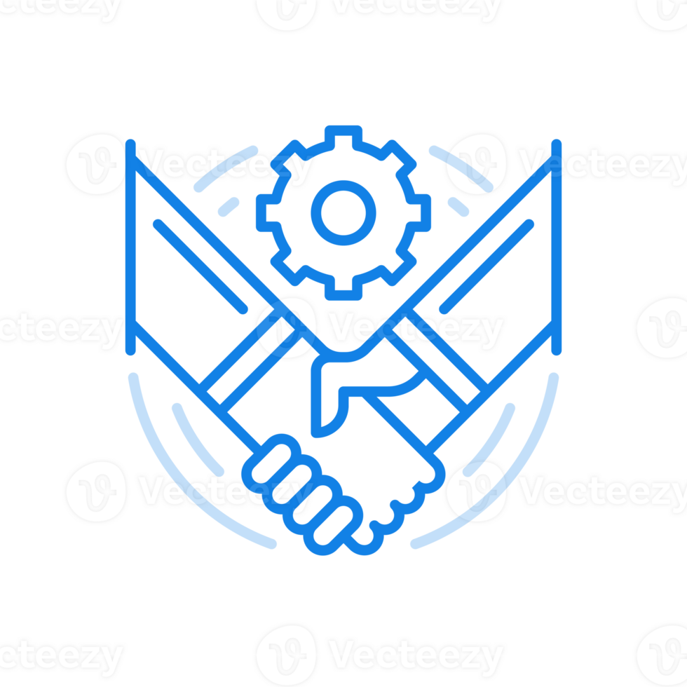 Optimization of business agreement line icon. Marketing strategy with successful collaboration. png