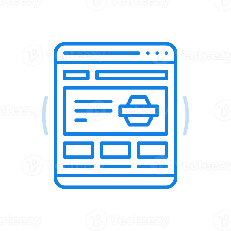 Web store page line icon. Electronic services for sale equipment and consumer goods. png