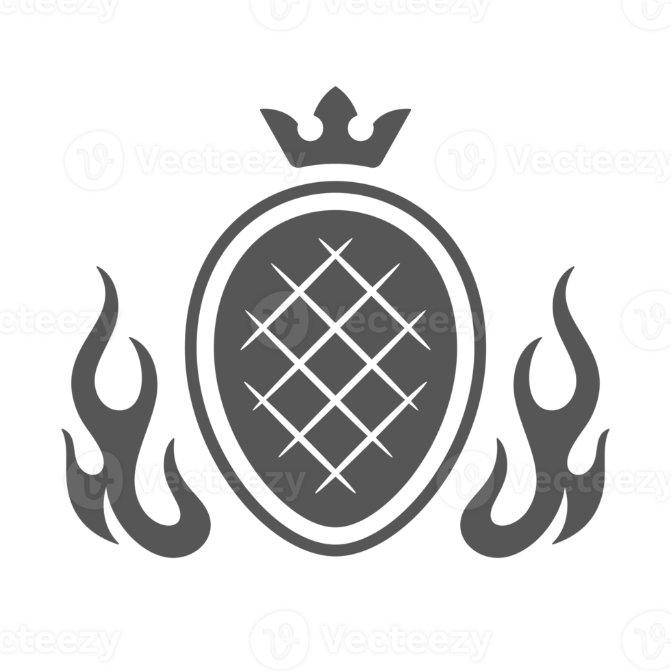 Grilled meat steak with flame silhouette vintage hand drawn illustration. png