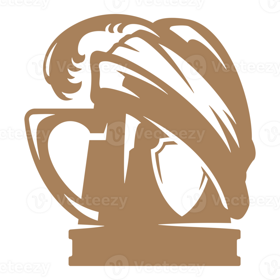 Mug of beer and a German hunting hat hand drawn silhouette illustration for retro logo design png