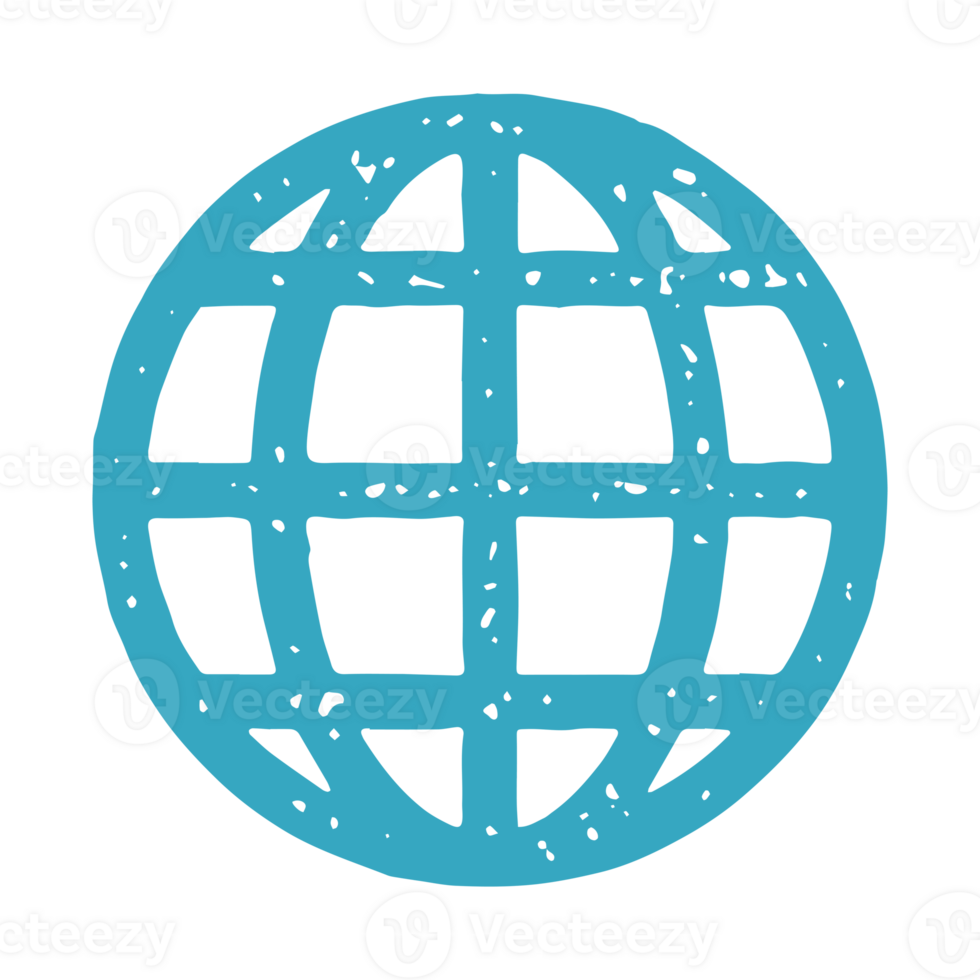 Global grid sphere striped shape decorative grunge texture illustration. Wireframe globe png