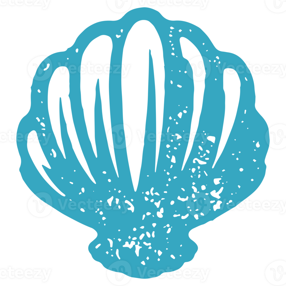 Blue decorative seashell ornamental mussel closed armor with natural pearl inside grunge texture png
