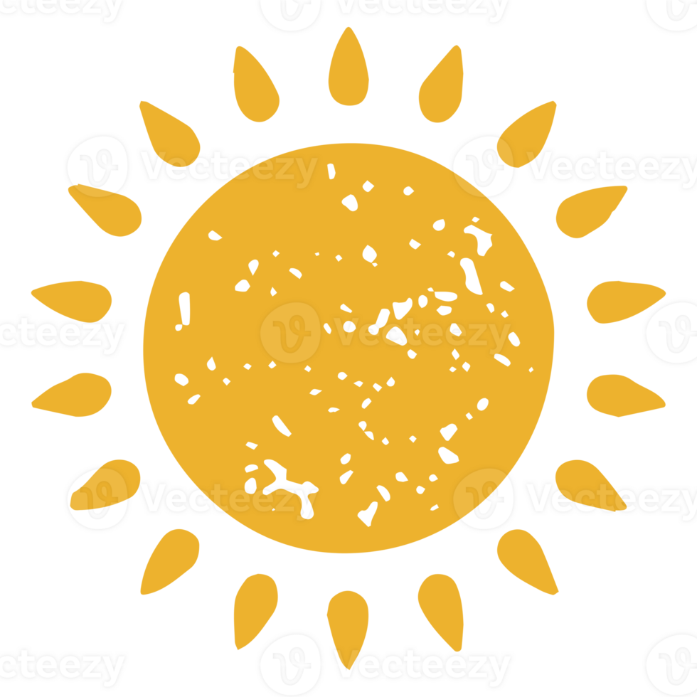 Beautiful natural sun yellow circle sky element heat warm temperature and lighting grunge texture png