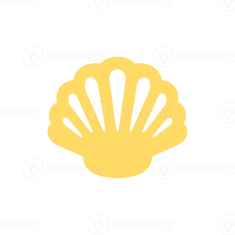 Shell hand drawn silhouette retro illustration png