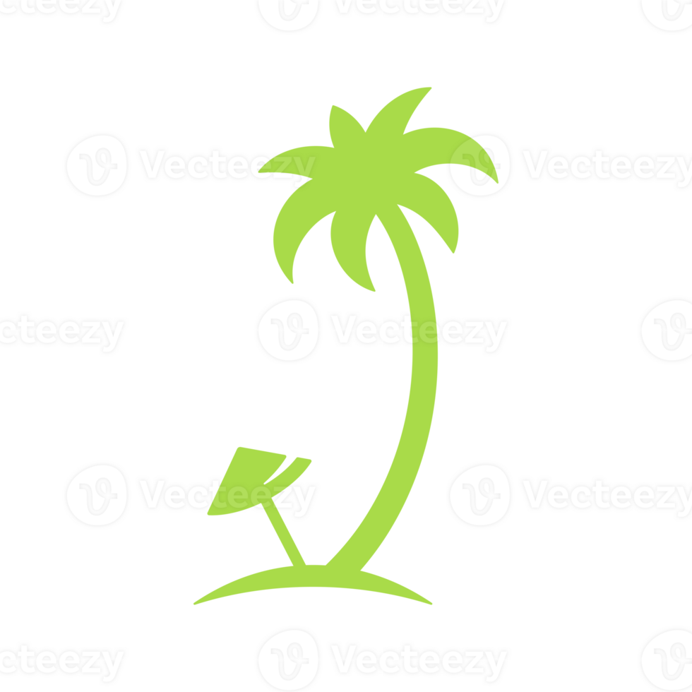 Palm tree hand drawn silhouette retro illustration png