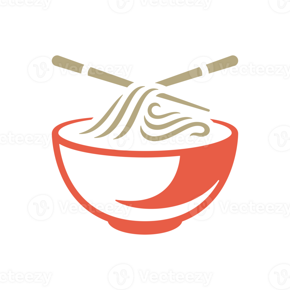 ramen tagliatelle ciotola con bastoncini mano disegnato icona Vintage ▾ illustrazione png