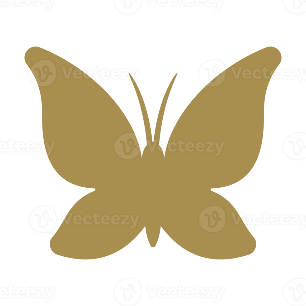 Batterfly silhouette hand drawn icon vintage illustration png