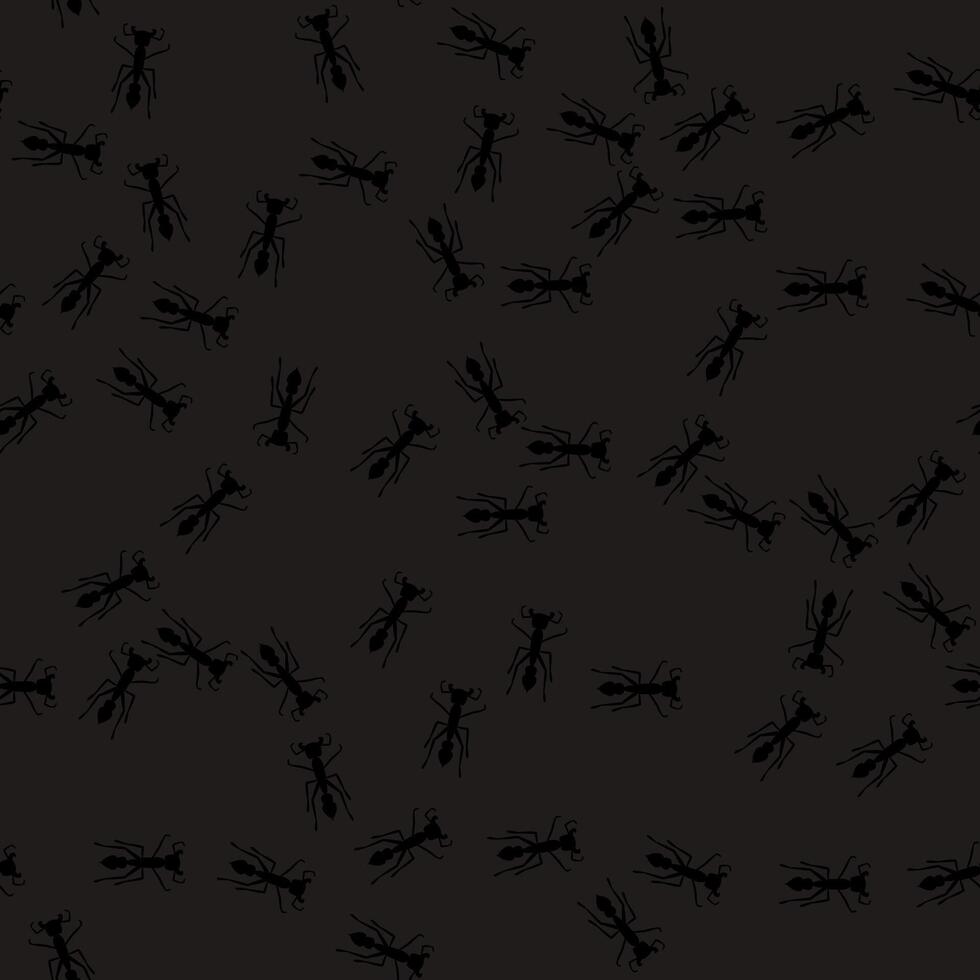 Ant trail seamless pattern. Insect invasion concept. vector