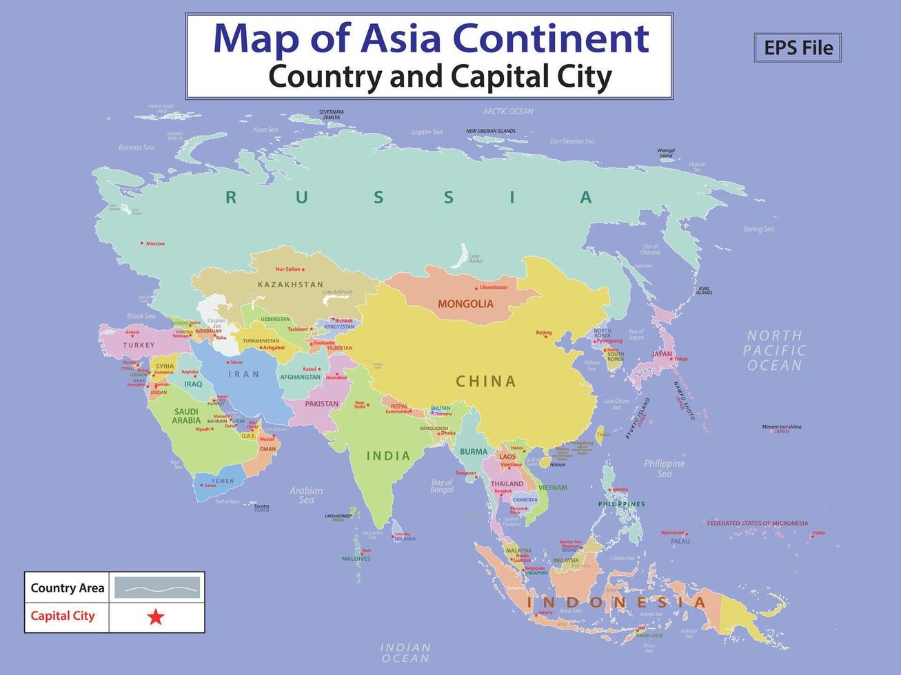 World map. Political maps of North and South America, Europe and Asia, Africa and Australia continents. World map countries and country names. vector