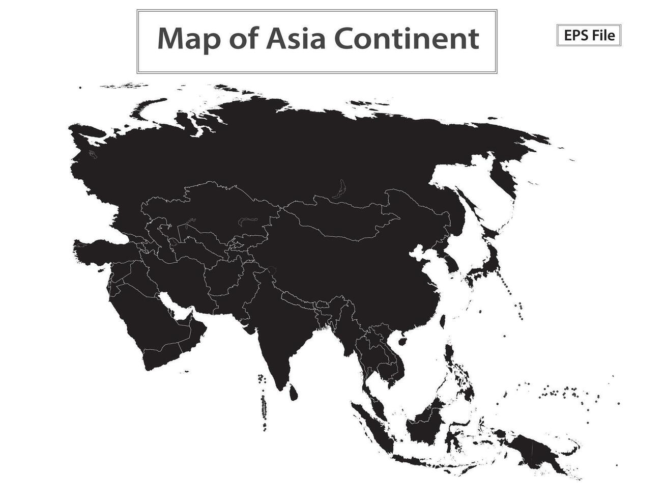 World map. Political maps of North and South America, Europe and Asia, Africa and Australia continents. World map countries and country names. vector