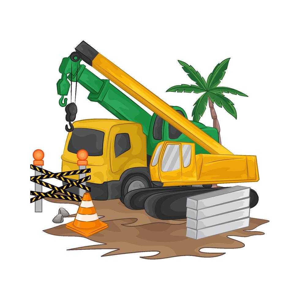 Illustration of tow truck vector