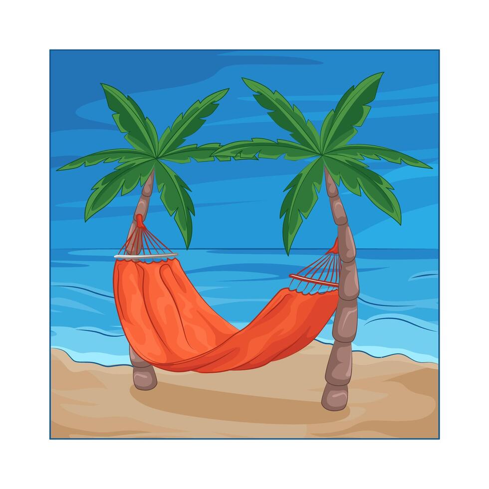 Illustration of hammock vector