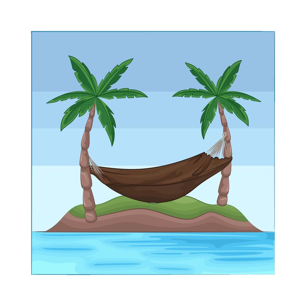 Illustration of hammock vector