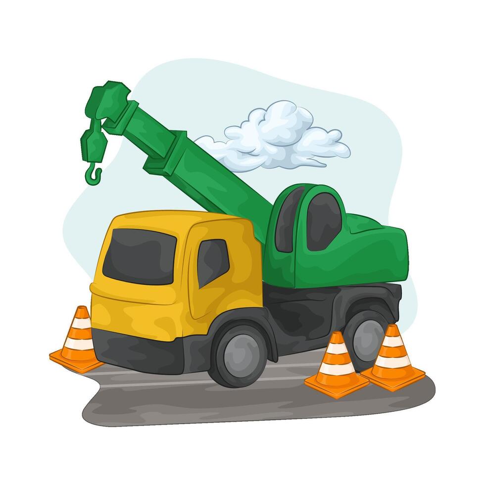 Illustration of tow truck vector