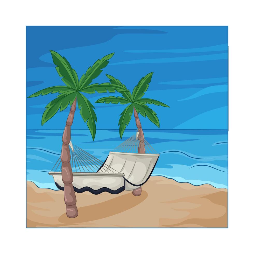 Illustration of hammock vector