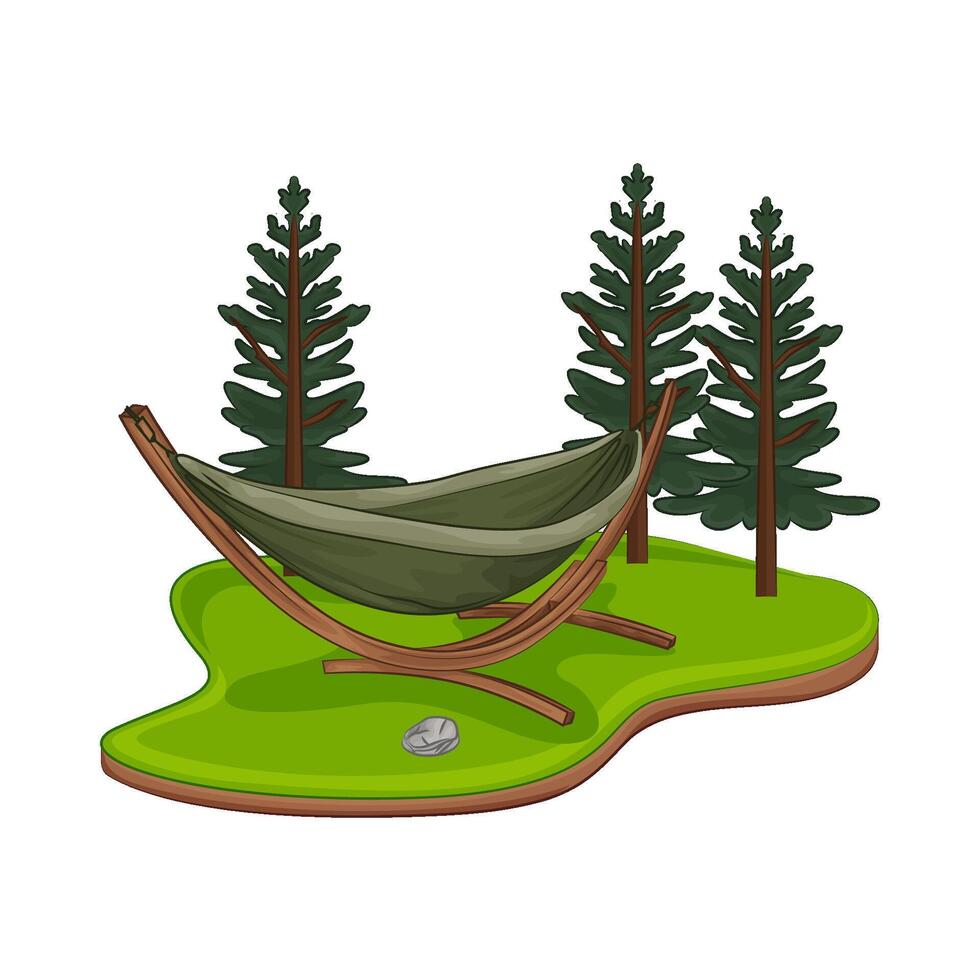 Illustration of hammock vector