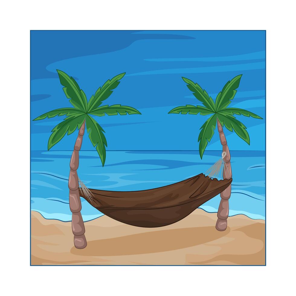 Illustration of hammock vector