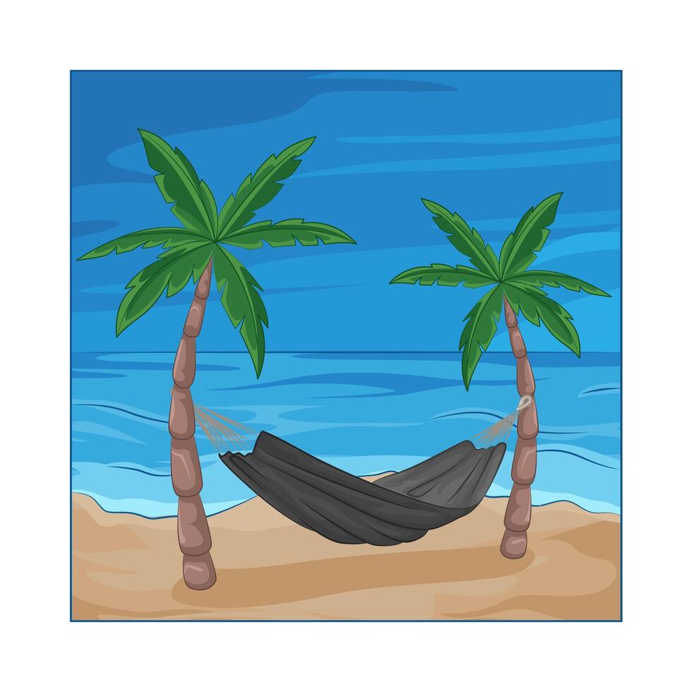 Illustration of hammock vector