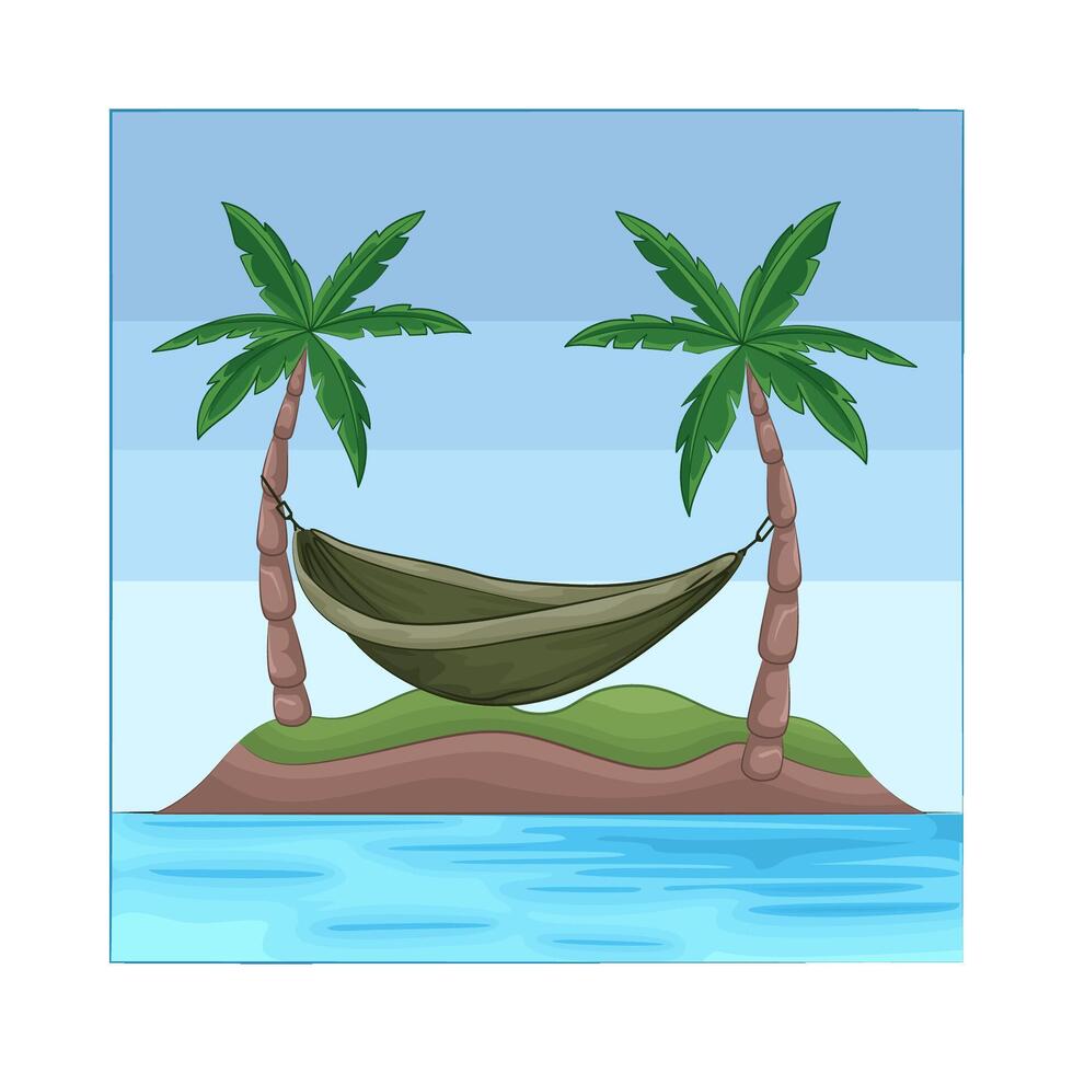 Illustration of hammock vector