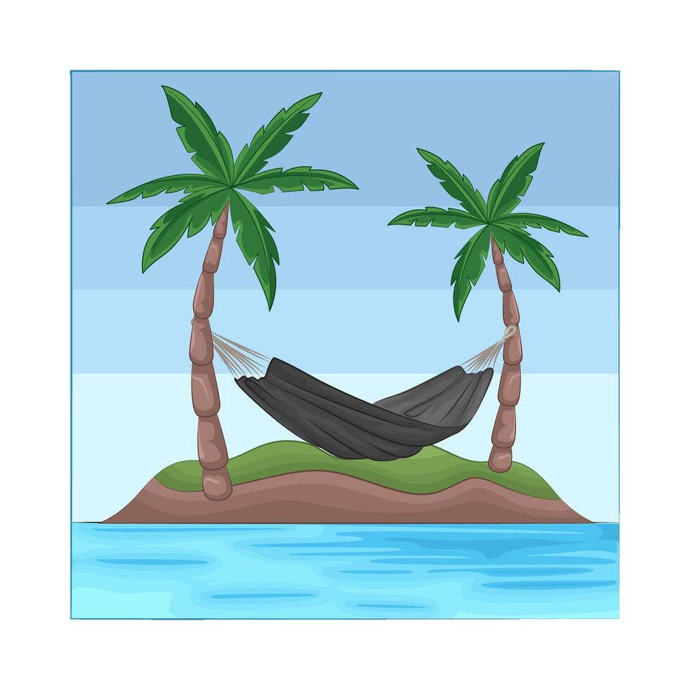 Illustration of hammock vector