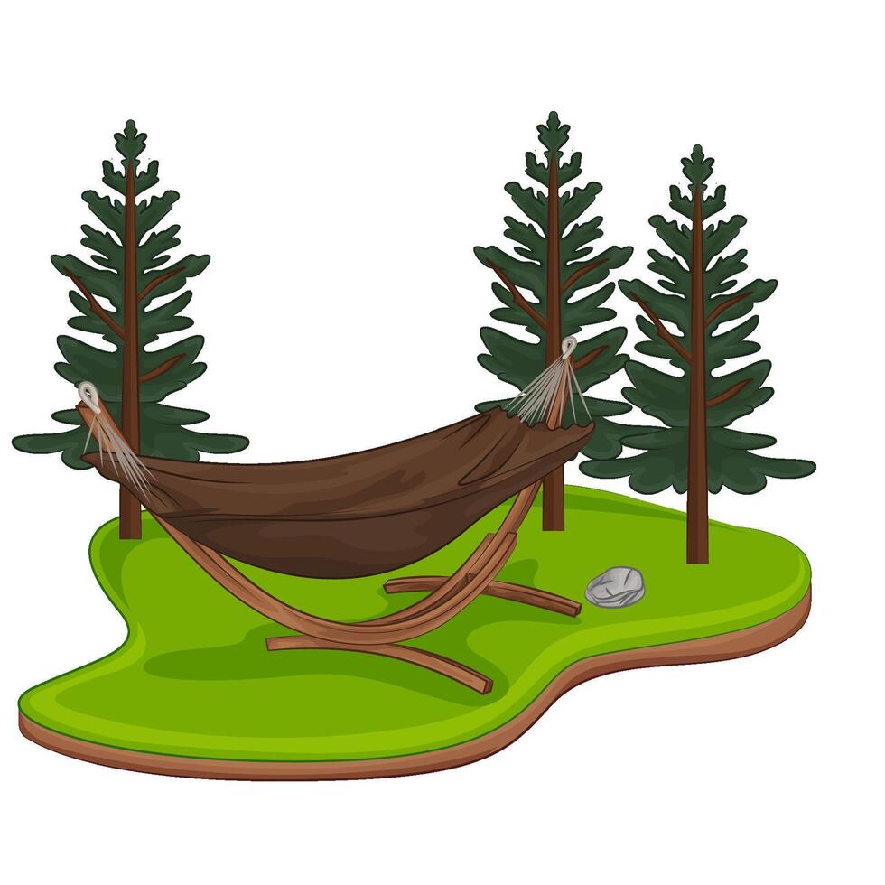 Illustration of hammock vector
