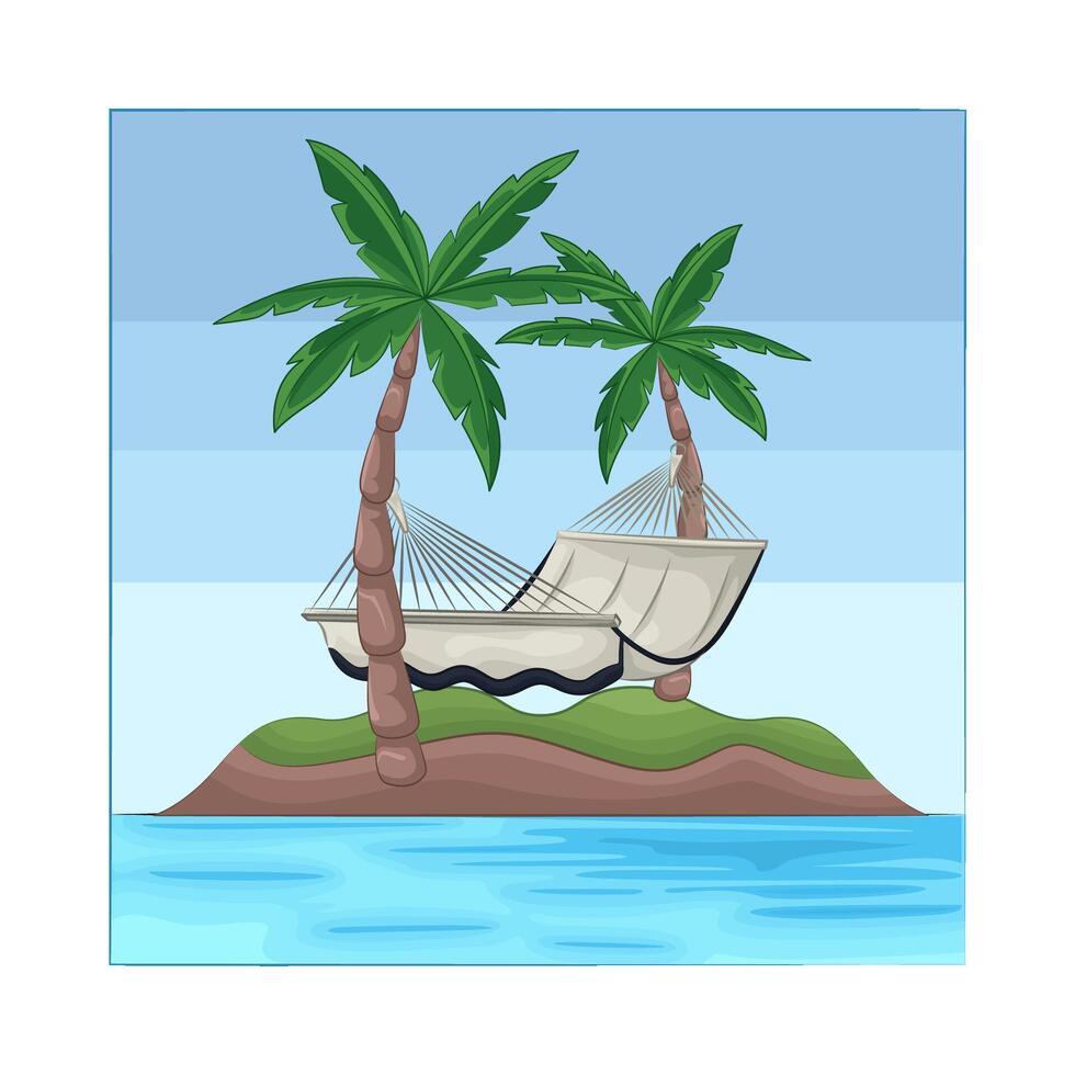 Illustration of hammock vector