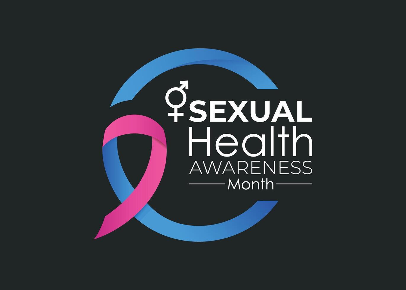 Sexual Health Awareness Month is observed every year on September. Banner poster, flyer and background design. illustration. vector