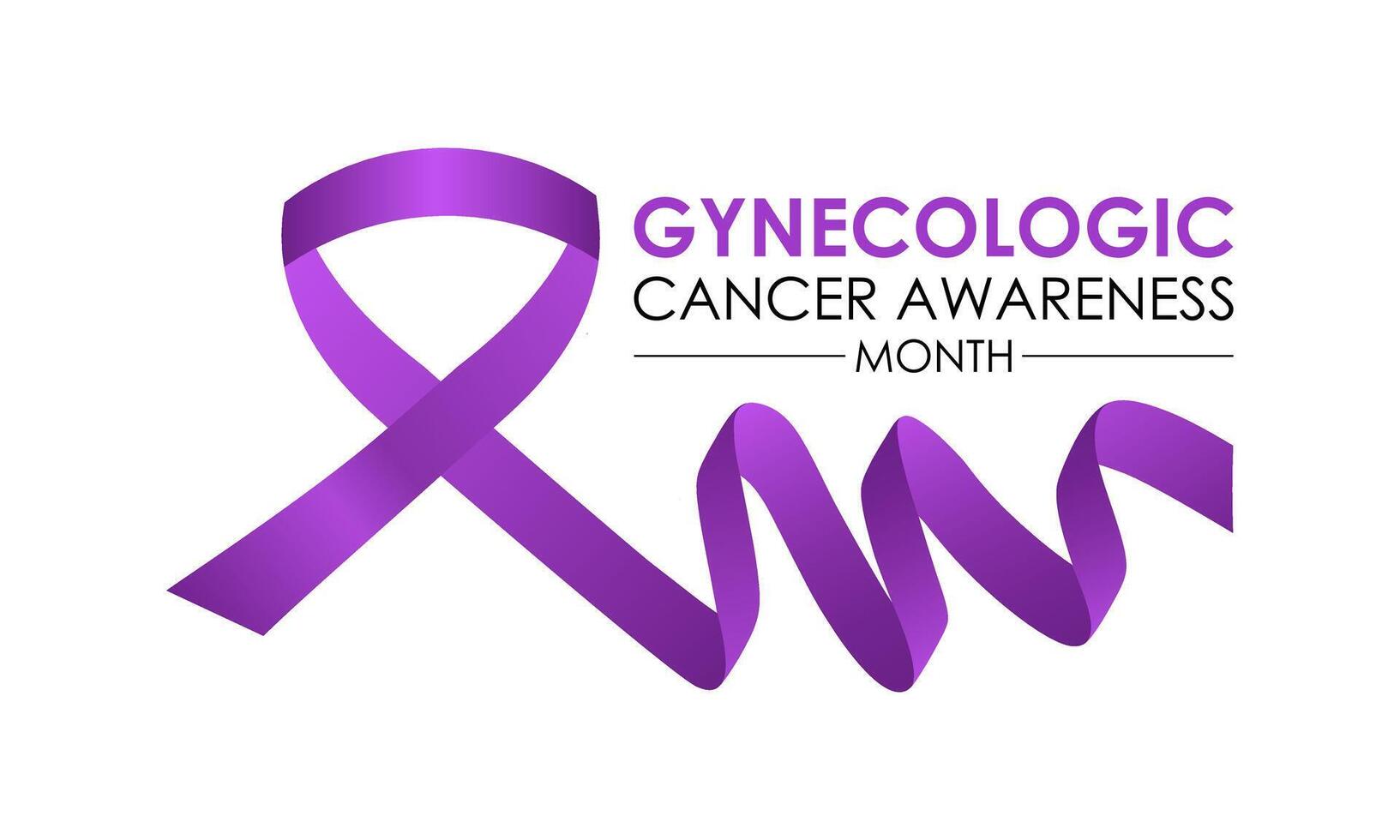 Illustration for Gynecologic Cancer Awareness Month is september. Background, Poster, Banner, Advertising, and background design. Calligraphy Realistic Teal Ribbon. vector
