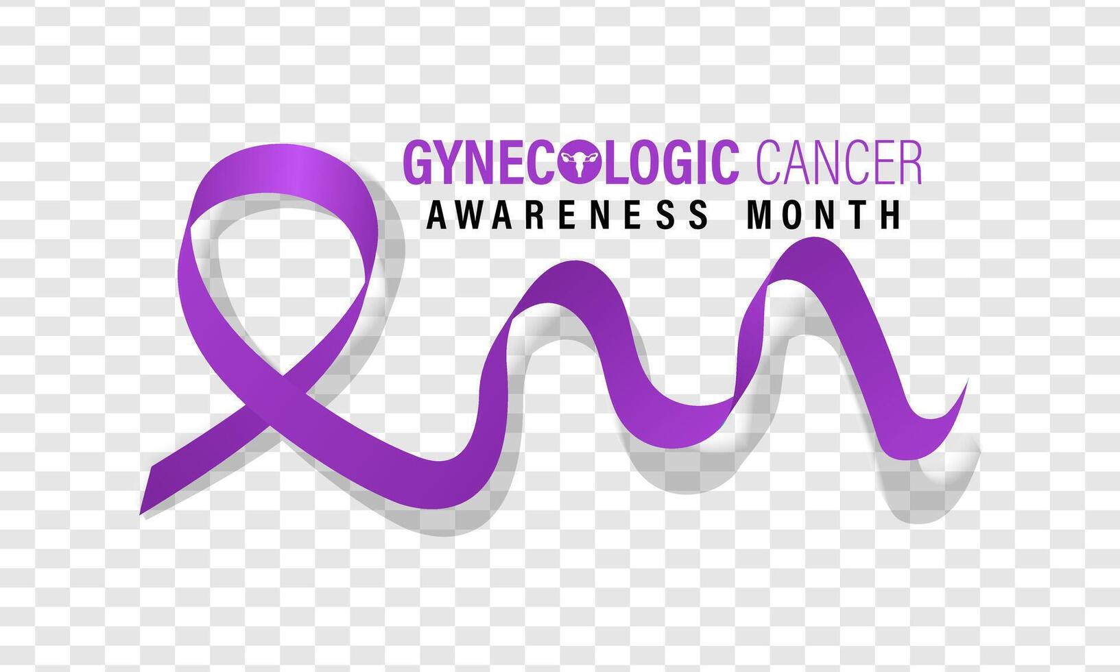Illustration for Gynecologic Cancer Awareness Month is september. Background, Poster, Banner, Advertising, and background design. Calligraphy Realistic Teal Ribbon. vector