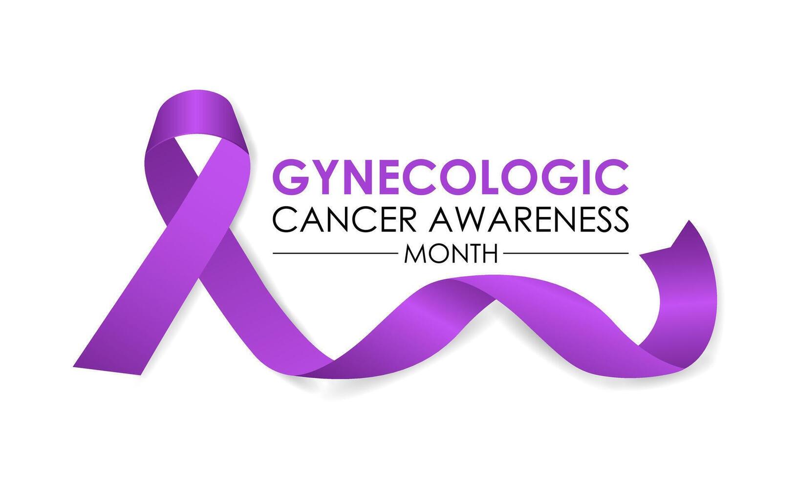 Illustration for Gynecologic Cancer Awareness Month is september. Background, Poster, Banner, Advertising, and background design. Calligraphy Realistic Teal Ribbon. vector