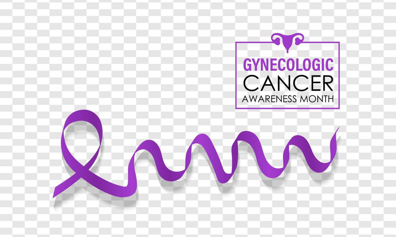 Illustration for Gynecologic Cancer Awareness Month is september. Background, Poster, Banner, Advertising, and background design. Calligraphy Realistic Teal Ribbon. vector