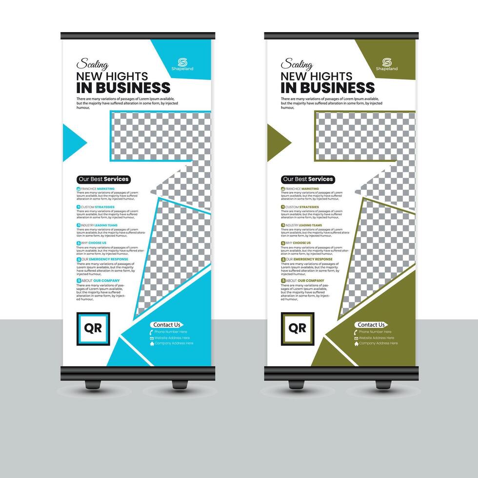 business roll up banner design vector