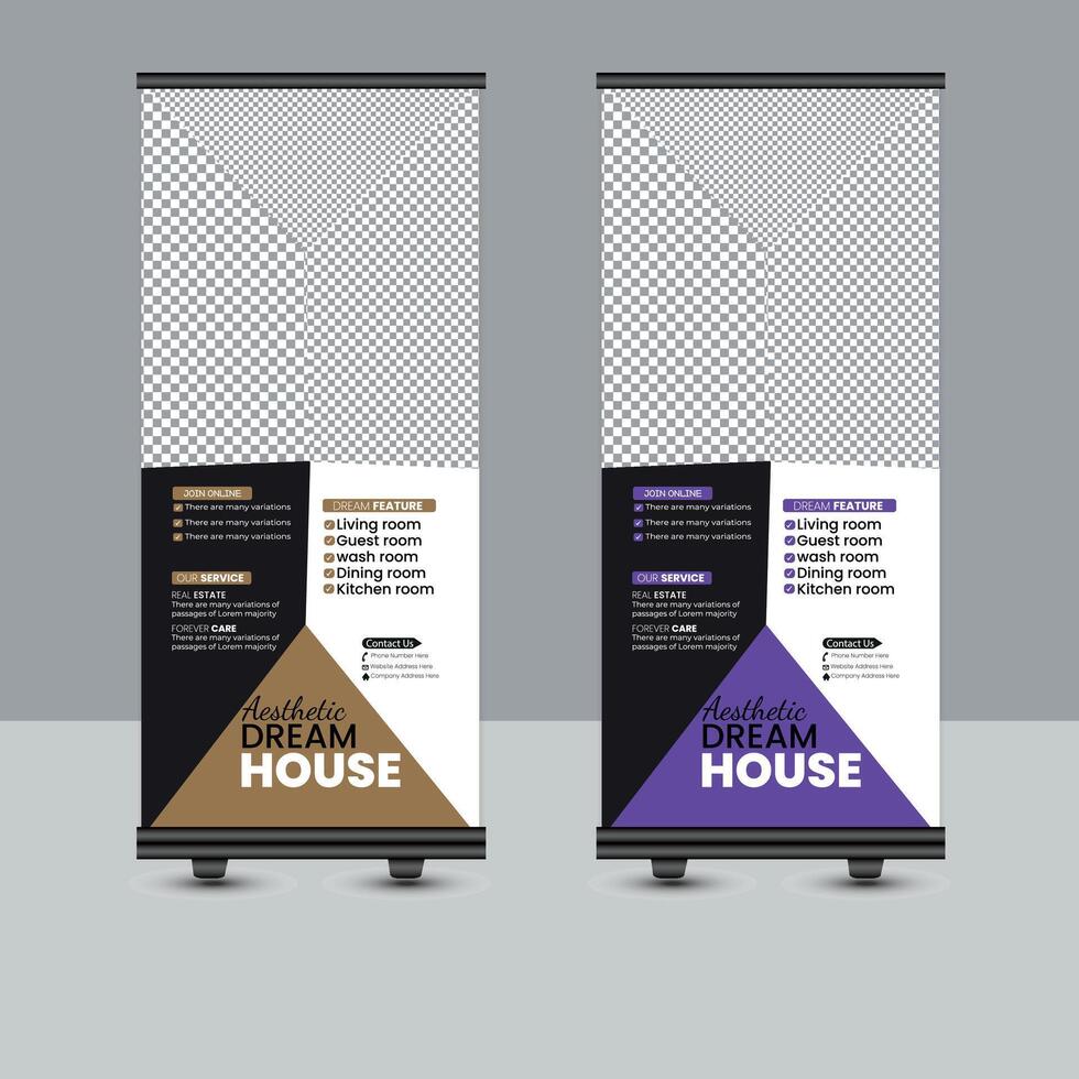 business roll up banner design vector