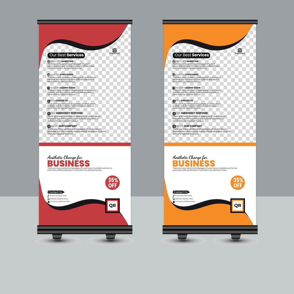 business roll up banner design vector