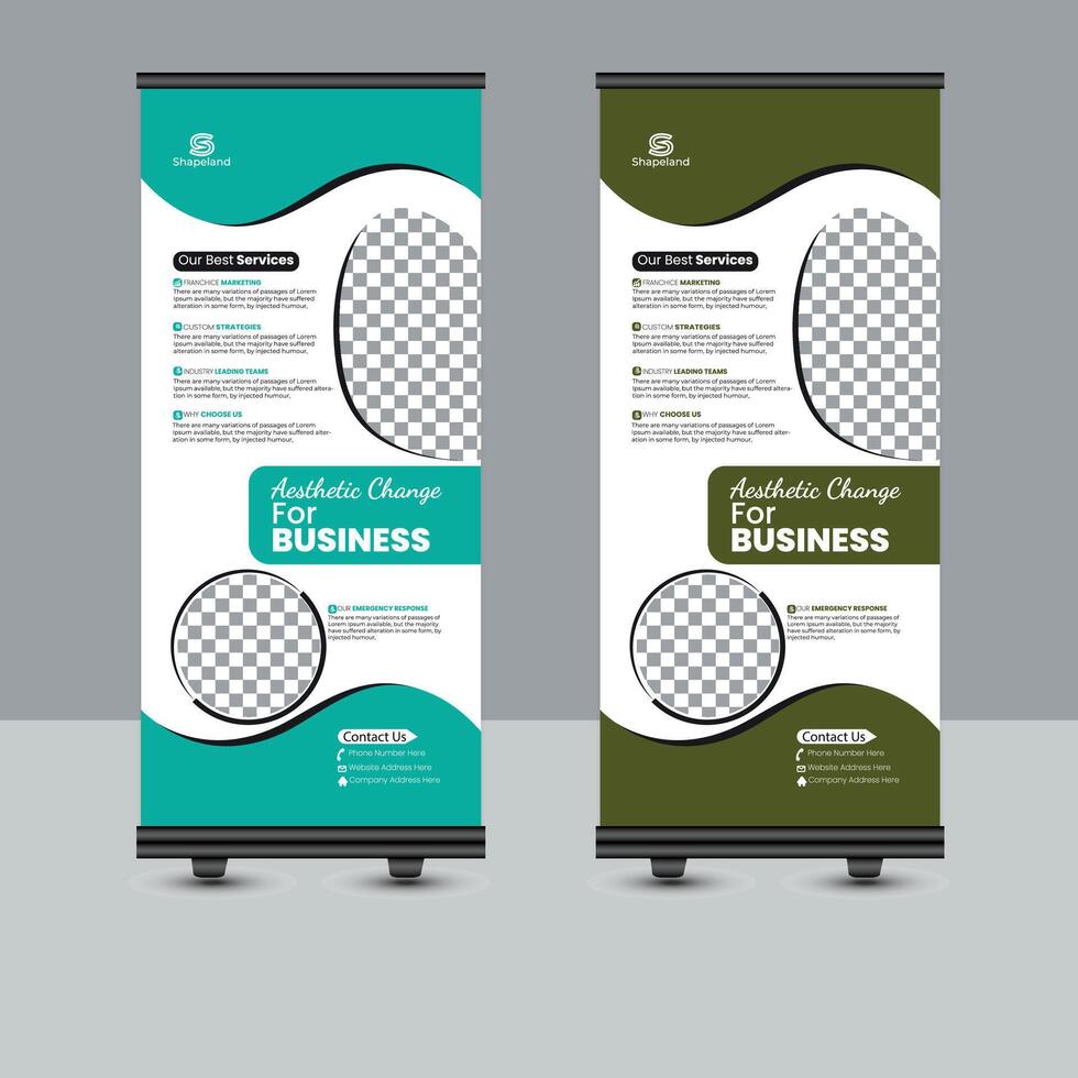 business roll up banner design vector