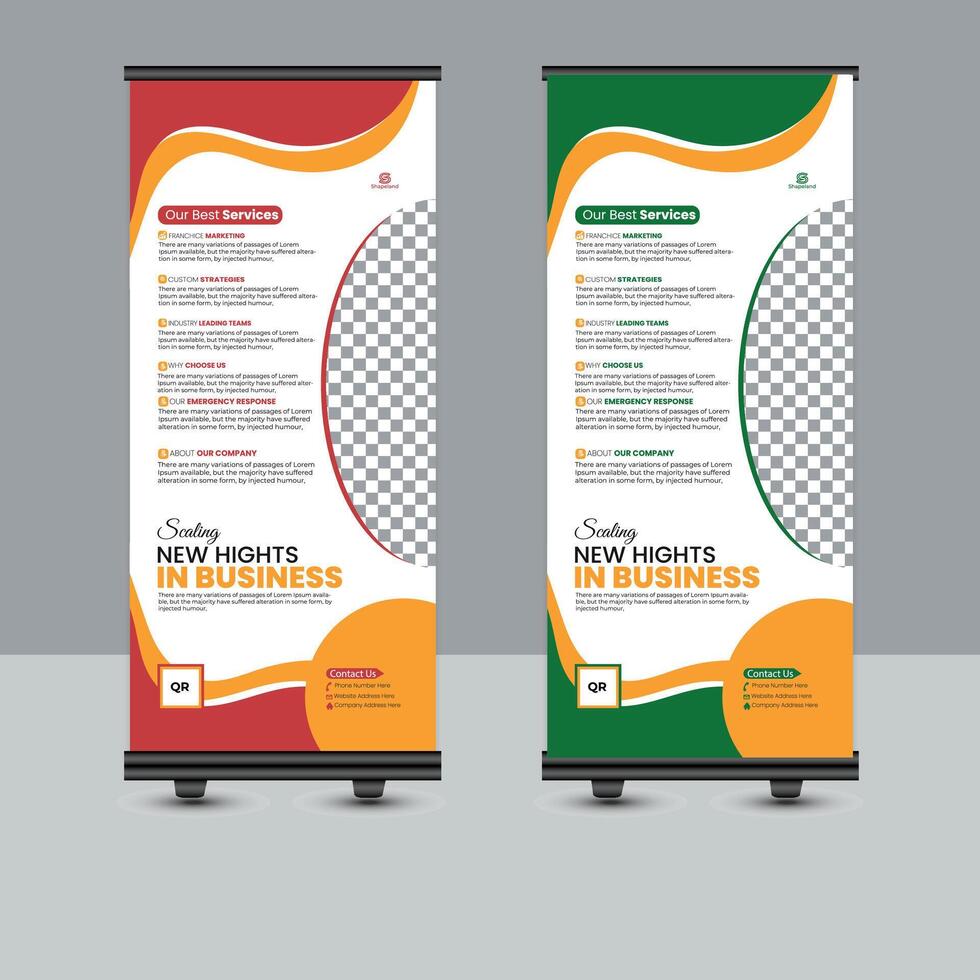 business roll up banner design vector
