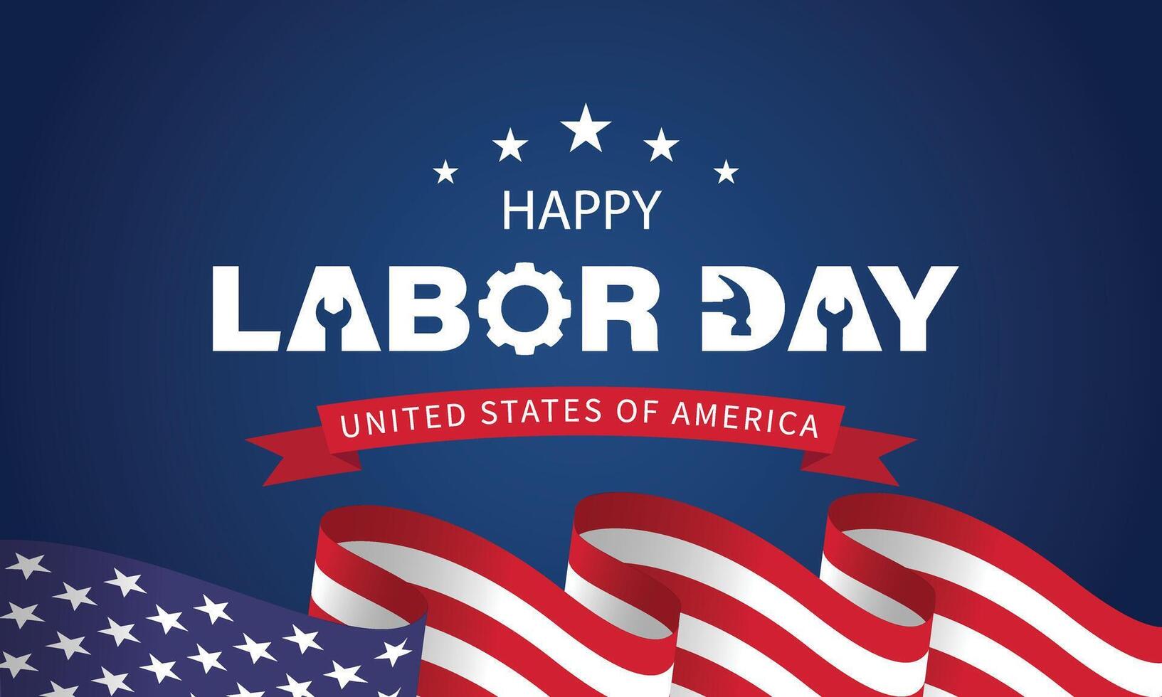 Happy labor day in United States of America background illustration vector