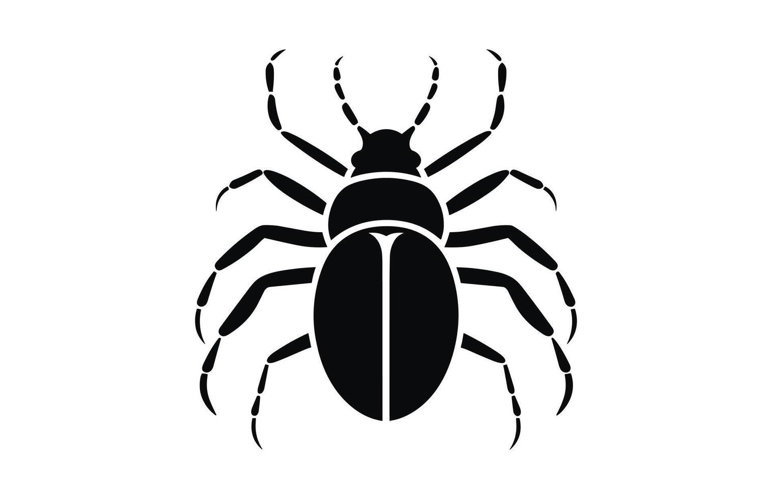 Insect Silhouette Clipart isolated on a white background vector
