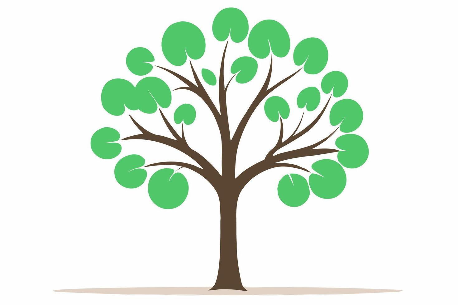 A vibrant illustration of a lush green tree with intricate branches and leaves, perfect for nature-themed designs and Eco-friendly projects. vector