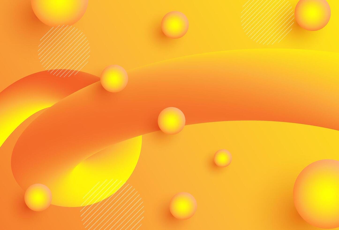 Futuristic Abstract Background. 3d Illustration of Liquid Forms. Landing Page Abstract Template. Orange Liquid Shape Movement. vector
