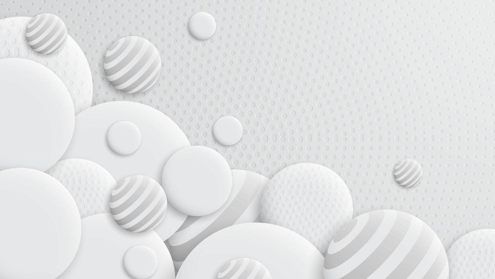 Abstract background with 3d fields. White bubble. vector
