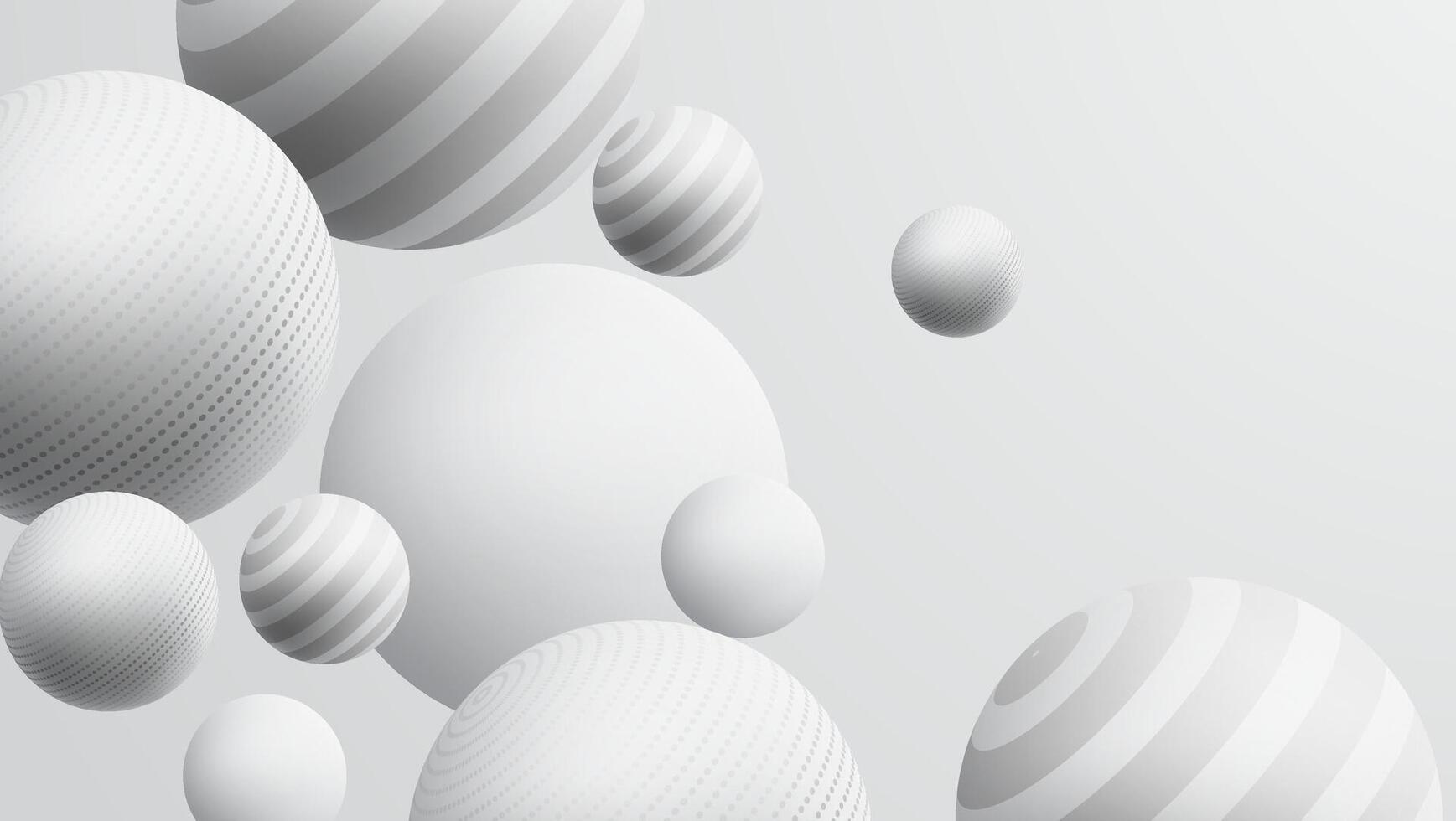 Abstract background with 3d fields. White bubble. vector