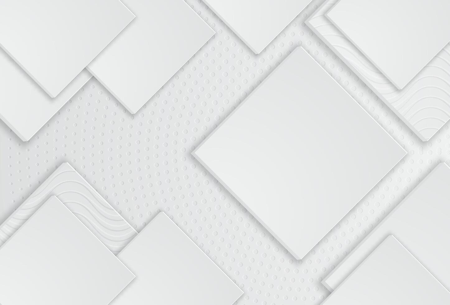 White abstract texture. 3D square paper art style. vector
