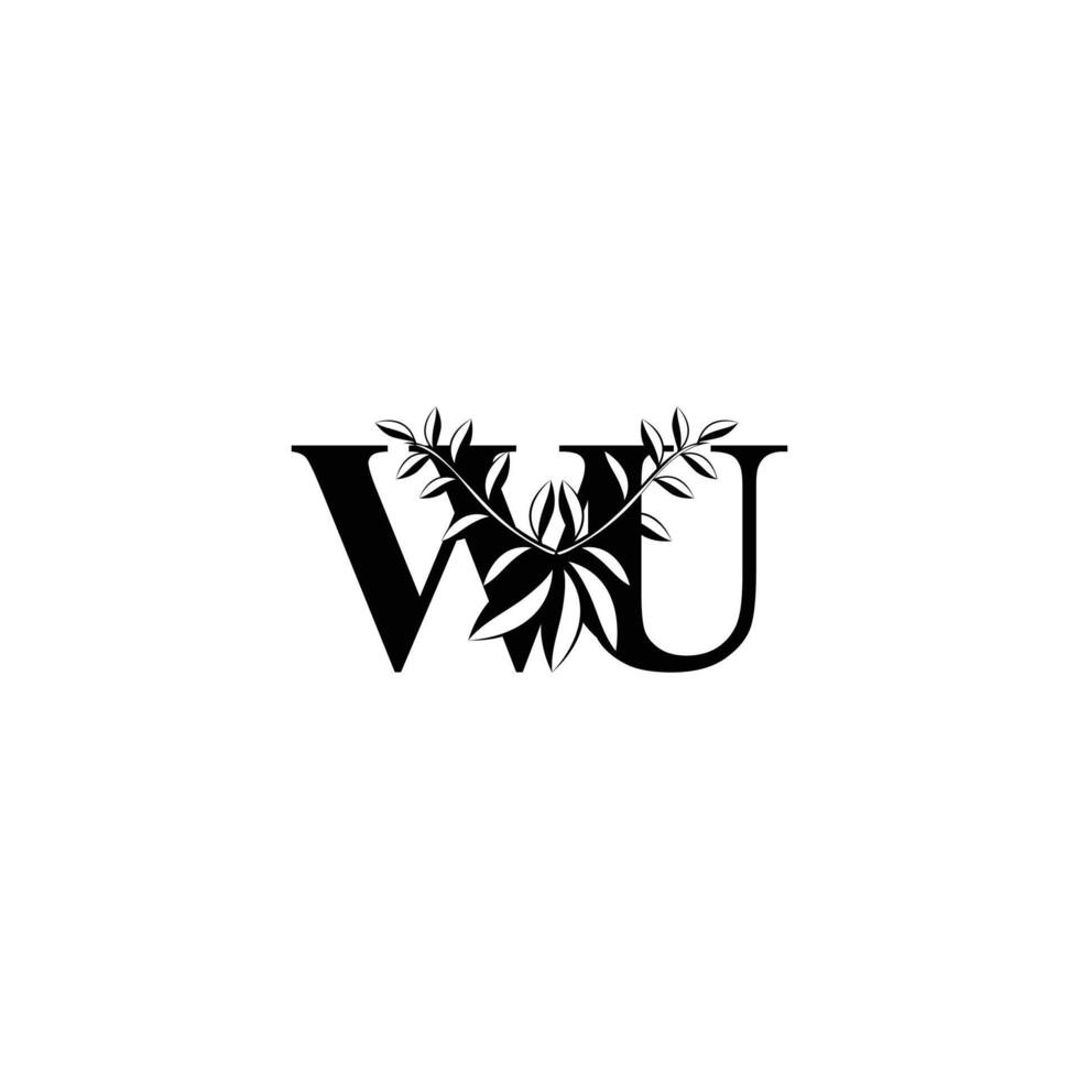 UW, WU, W AND U Abstract initial monogram letter alphabet logo design vector