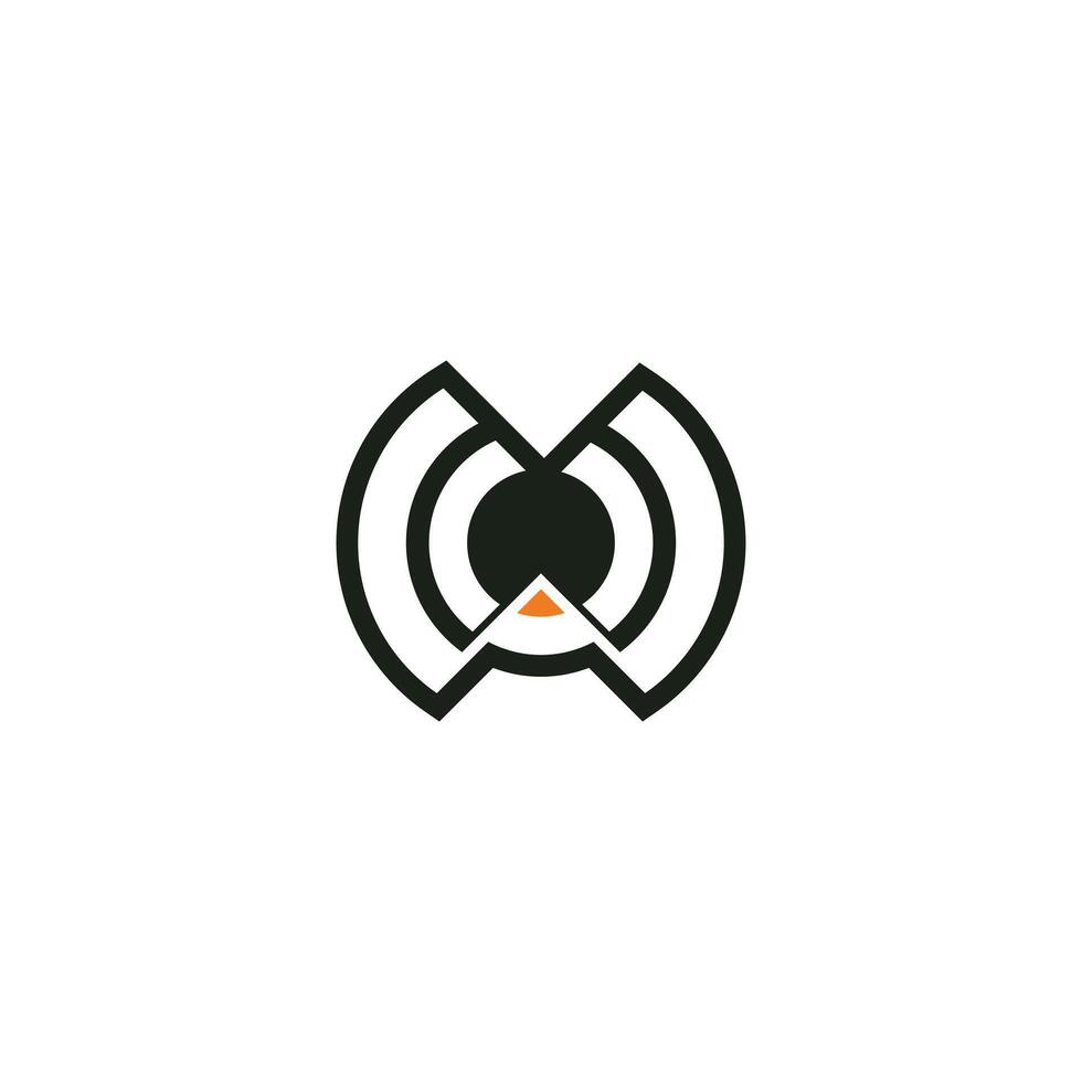 Alphabet Initials logo UW, WU, W and U vector