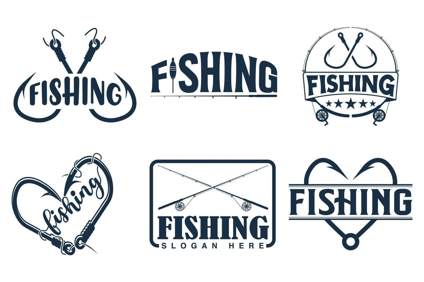 Stylish Fishing Typography Bundle, Creative Fishing Design, Fishing Life, Unique Fishing Typography, Fishing Time, Graphic Design, Creative Typography vector
