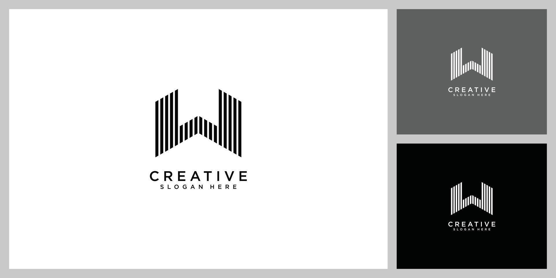 initial letter w logo design vector