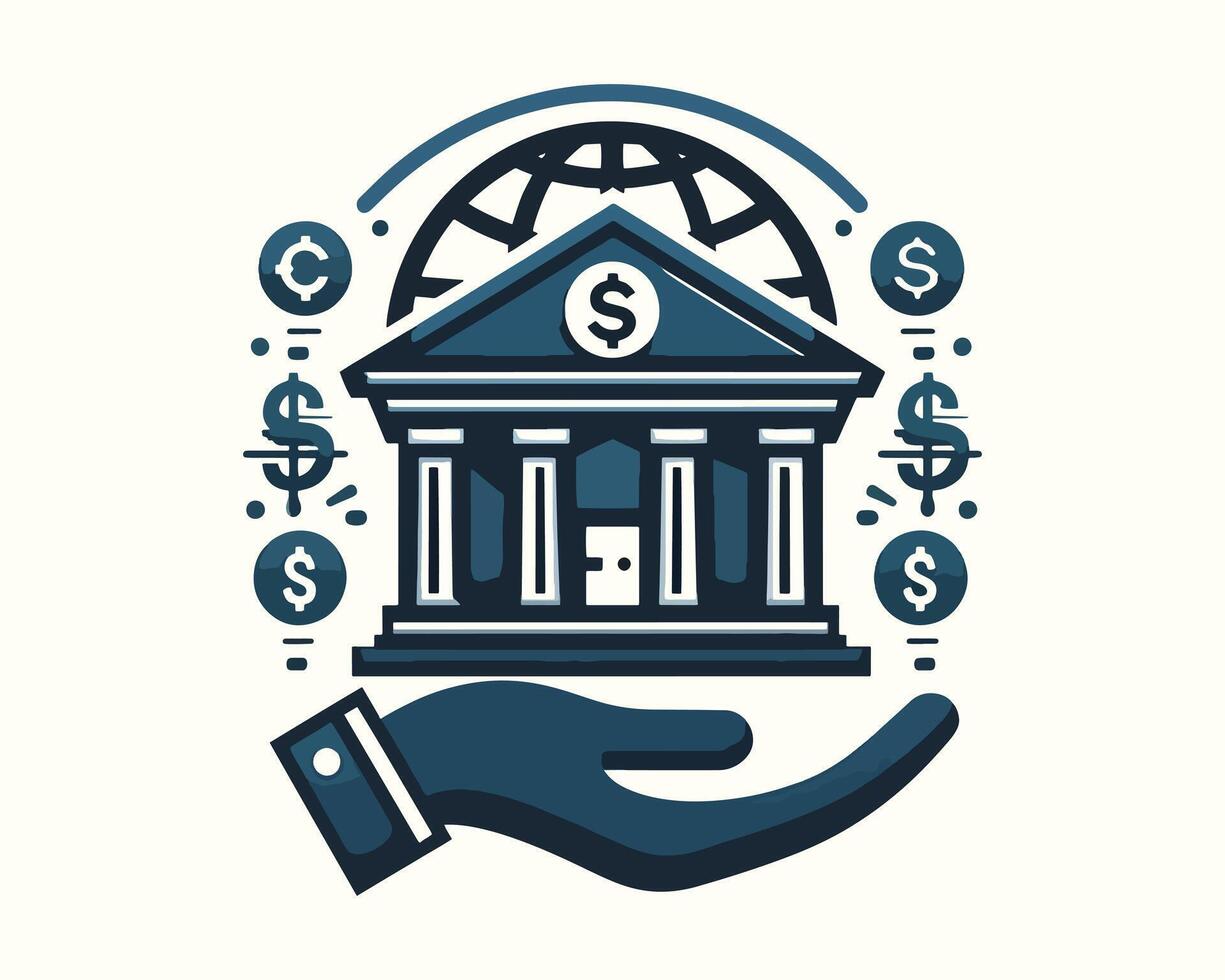 Financial banking element design vector