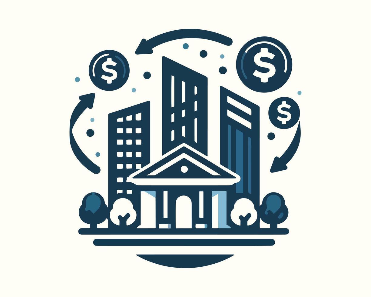 Financial banking element design vector