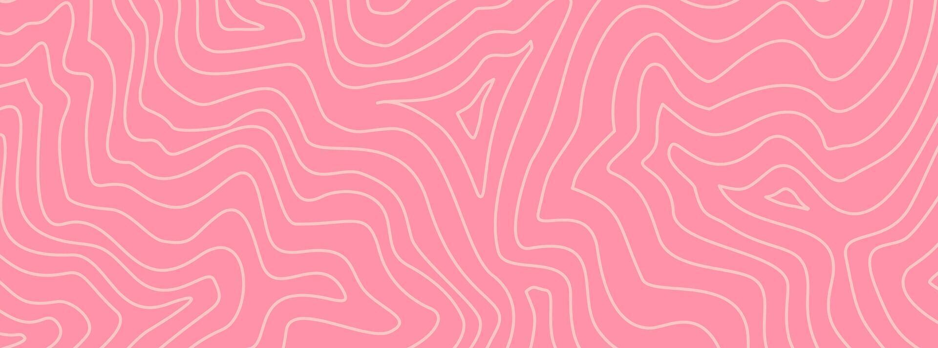 abstract wavy pink pastel background. abstract wave pink background. topographic contour background. contour lines background. Topographic map contour background. vector